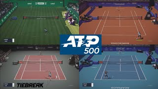 TIEBREAK  ATP 500 in Career Mode  Halle  Barcelona Acapulco  Rotterdam  Gameplay [upl. by Niraj]