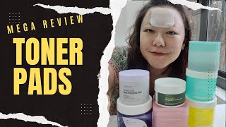 Korean toner pads mega review Celimax Mediheal collagen Isntree onion Neogen Numbuzin [upl. by Kendry685]