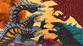 CRAWLER GHIDORAH  Godzilla VS Rodan VS Crawler Ghidorah [upl. by Ronni41]