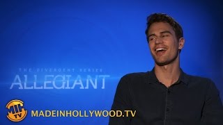 Theo James Interview for The Divergent Series Allegiant [upl. by Adnovoj]