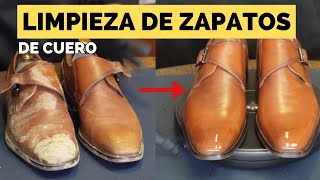 Como limpiar zapatos de cuero liso [upl. by Jonette]