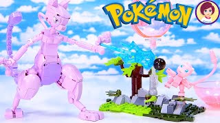 Mew VS Mewtwo Clash  Pokemon unLego build and review [upl. by Hannad]