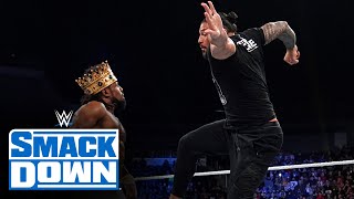 Roman Reigns leads a Bloodline beatdown of The New Day SmackDown Nov 5 2021 [upl. by Aivatnuahs]