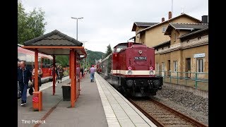 Mit der DR V100 von PockauLengefeld nach OlbernhauGrünthal am 13062018 [upl. by Assecnirp]