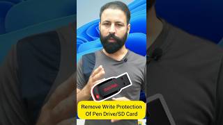 How to Remove Write protection from pen drive or SD Card techshorts tipsandtricks techtips [upl. by Orv]