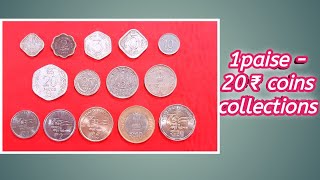 1 paise  20₹ coin collection coin collection tamil [upl. by Jariah]