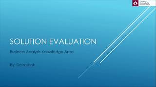 Solution Evaluation [upl. by Temp]