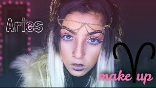 SIGNO ARIES MAKE UP ♈️  Maquiagem artística  penteado  Camila Carregal [upl. by Eledoya12]