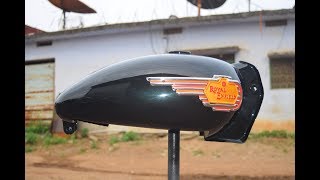 Royal Enfield Fuel Tank Painting  Motorcycle Painting [upl. by Enyluqcaj]