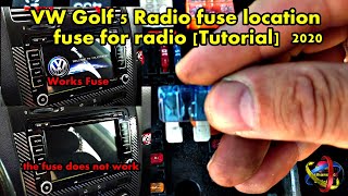 VW Golf 5 Radio fuse location  fuse for radio Tutorial [upl. by Alina]