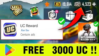 🔴 𝗙𝗥𝗘𝗘 3000 𝗨𝗖 ✅ How To Get Free UC In Bgmi  Bgmi Free Uc  FREE UC [upl. by Annabel]