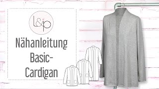 Nähanleitung lillesol BasicCardigan  ein Cardigan mit umlaufender Blende nähen [upl. by Serica]