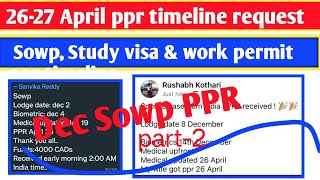 2627 April ppr request timeline  Todays ppr request timeline canada  Latest Canada PPR part 2 [upl. by Venita]