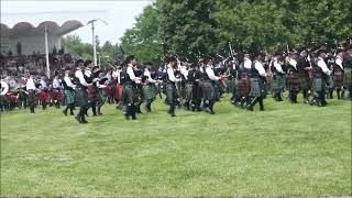 Mass Pipe Bands at the Glengarry Highland Games [upl. by Ana]