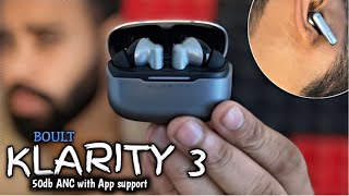 Best ANC TWS under ₹2000 Boult Klarity 3 full testing Review⚡️50db ANC WITH 6 mic amp ENC [upl. by Cavil]