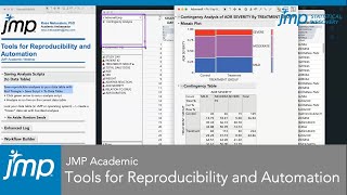 JMP Academic Tools for Reproducibility and Automation [upl. by Andriette]