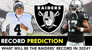 Las Vegas Raiders Record Prediction For 2024 NFL Season W Antonio Pierce Raiders Schedule Analysis [upl. by Verneuil587]