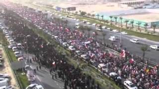 More than 600 Thousands protesters hit streets in Bahrain  مسيرة الوفاء للشهداء [upl. by Shena]