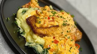 Blackened Salmon w Crawfish Creole Cream Sauce [upl. by Seibold]