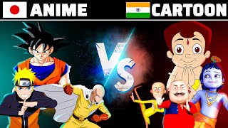 Japanese ANIME VS Indian CARTOON  कौन है ज़्यादा मज़ेदार [upl. by Comptom]