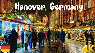 Hannover Germany Christmas Market walking tour 4K [upl. by Crandall]