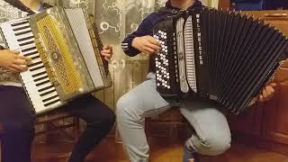 Zapada zmrok piękna pieśń na dwa akordeony Duet akordeonowy 🎹🙂 [upl. by Ekud]