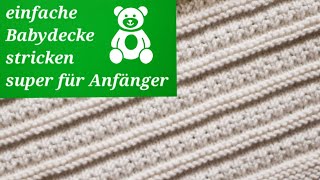 Babydecke Puppendecke stricken super für Anfänger geeignet [upl. by Humberto]