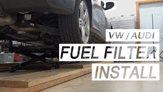 How To Replace the Fuel Filter on a Volkswagen  Audi 20T [upl. by Arhna]