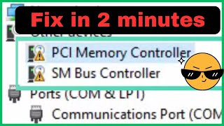 How to Fix PCI Memory Controller Driver Issues in Minutes  memory controller driver missing [upl. by Sicard]