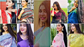 Noureen Afrose Piya all tiktok in saree Noureen Afrose Piya new tiktok 2021 পিয়ার শাড়ি পড়া সব টিকটক [upl. by Auoy]