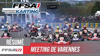 Meeting FFSA Karting  Les moments forts de Varennes [upl. by Wilkens582]