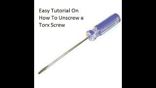 How to unscrew a torx screw without a torx screwdriver [upl. by Etnaik]