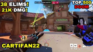 38 ELIMS CARTIFAN22 DOOMFIST ONE TRICK GM SEASON 12 OVERWATCH 2 [upl. by Mehta]