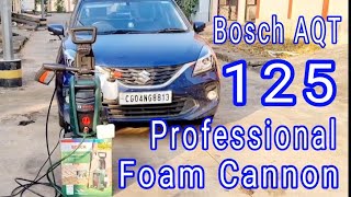 Bosch car washer review and foam cannon connector live demo with car washing machine [upl. by Aneri302]