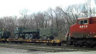 CP 8545 Leads Military Train [upl. by Solakcin]