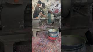 Making stainless steel large bowl shortfeed unitedstate shortvideos skillvideos [upl. by Ahsenid]