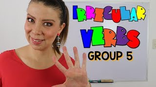 LISTA DE VERBOS IRREGULARES EN INGLES  GRUPO 5  SIGNIFICADO Y EJEMPLOS  IRREGULAR VERBS [upl. by Cirtemed]