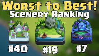 Ranking Every Scenery in Clash of Clans From Worst to Best [upl. by Russom]