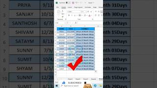 🤯 Excel Me New Date Format excel shorts [upl. by Suissac]