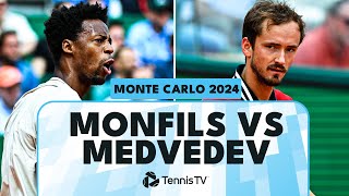 Gael Monfils vs Daniil Medvedev Match Highlights  Monte Carlo 2024 [upl. by Friedrick]