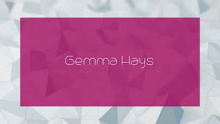 Gemma Hays  appearance [upl. by Naitsirhk]