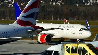 INNSBRUCK AIRPORT WINTER PLANESPOTTING PART 2 [upl. by Ennirroc]