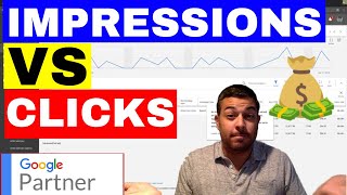 Impressions vs Clicks  Google Adwords Tutorial ✔️✔️ [upl. by Nitsuj]