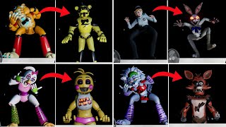 Everyone transforms behind the desk  Five Nights at Freddys Security Breach [upl. by Robbert]