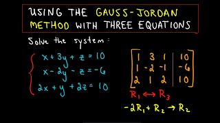 ❖ Using GaussJordan to Solve a System of Three Linear Equations  Example 1 ❖ [upl. by Annyl]