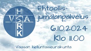 Ehtoollisjumalanpalvelus suora lähetys 6102024 klo 11 [upl. by Annahavas292]