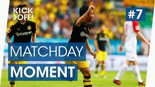 Shinji Kagawa scores wonder goal to break Bundesliga record  Augsburg v Dortmund [upl. by Stanislas]