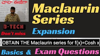 Maclaurin series BTECHMaclaurin series for fxcosh x btechmaths btech Maclaurin [upl. by Onairam]