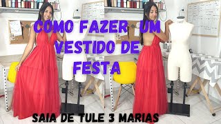 DIY Como fazer Vestido Festa Madrinha de CasamentoCostura fácil passo a passo Gisleide Novelo [upl. by Clovis]