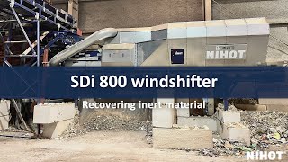 Nihot Recycling SDi 800 windshifter recovering inert for further processing [upl. by Lohrman557]